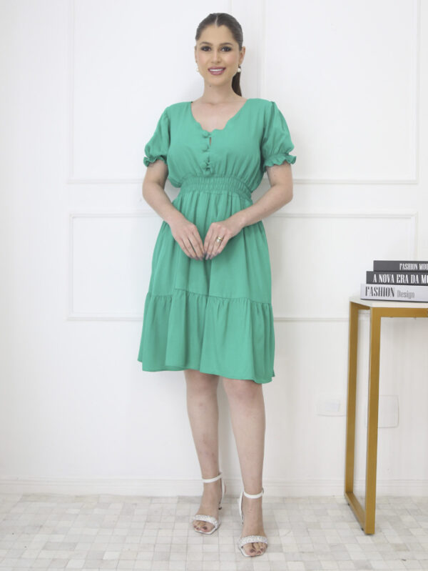 Vestido Verde 3 botoes