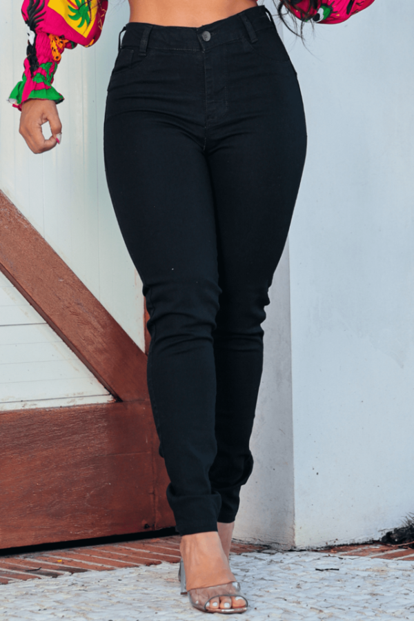 Calça Jeans Preta Feminina